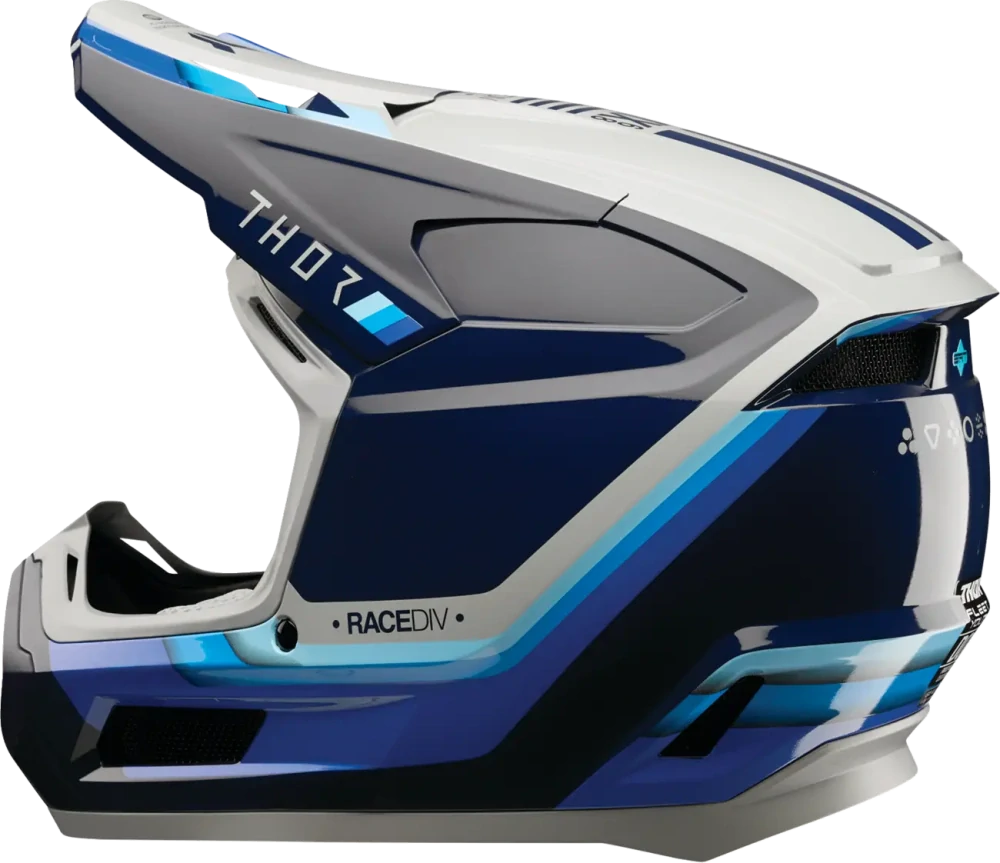 a Dětská motokrosová přilba THOR FLEET YOUTH DEFY barva modrá/černá velikost M 50-51 cm 