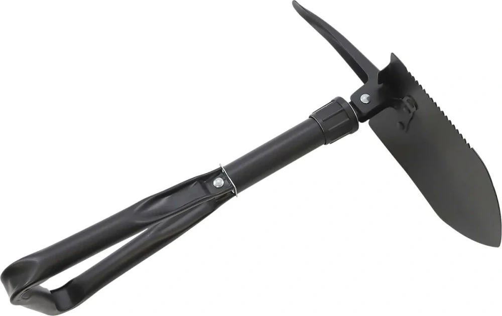 Skládací lopata ideální pro nouzové situace na cestách, off-road, kempování aj. MOOSE RACING FOLDABLE SHOVEL barva černá  