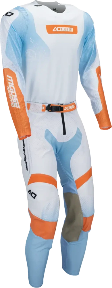 Motokrosové/enduro kalhoty MOOSE OFFROAD ALPHA ONE barva oranžová/bílá/modrá