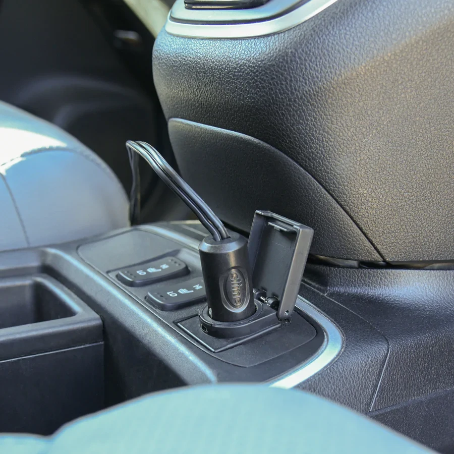 a Přenosný mini kompresor pro nafukování pneu 12V SLIME TYRE INFLATOR 
