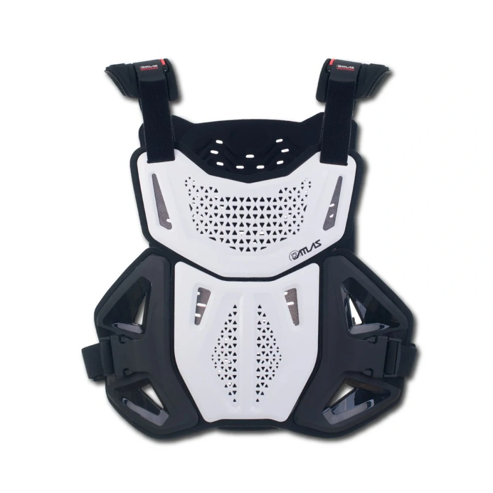 Motokrosový chránič hrudníku a zad ATLAS DEFENDER HYBRID Ai CE LEVEL 1 (CERTIFIKACE) barva bílá, velikost L/XL pro výšku jezdce 175–195 cm