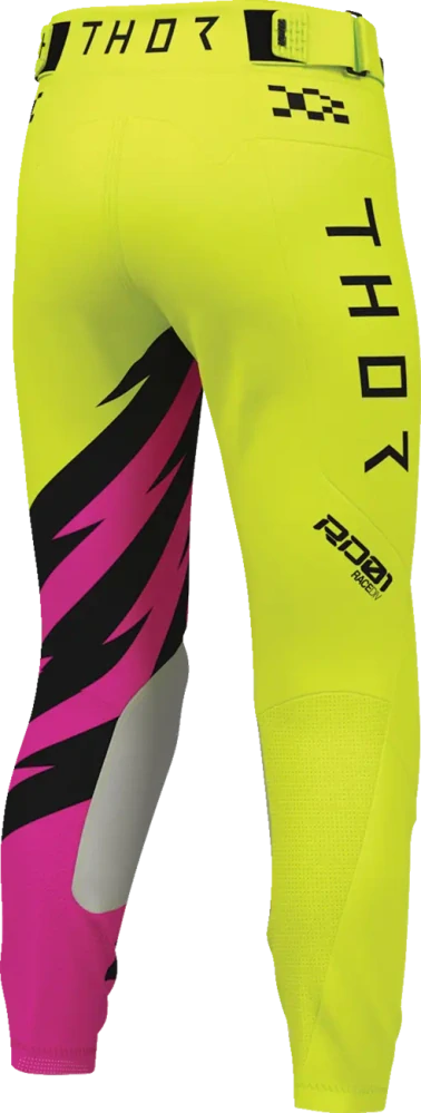 Dětské sportovní motokrosové kalhoty THOR LAUNCHMODE SHOCKIE barva acid/fuchsia