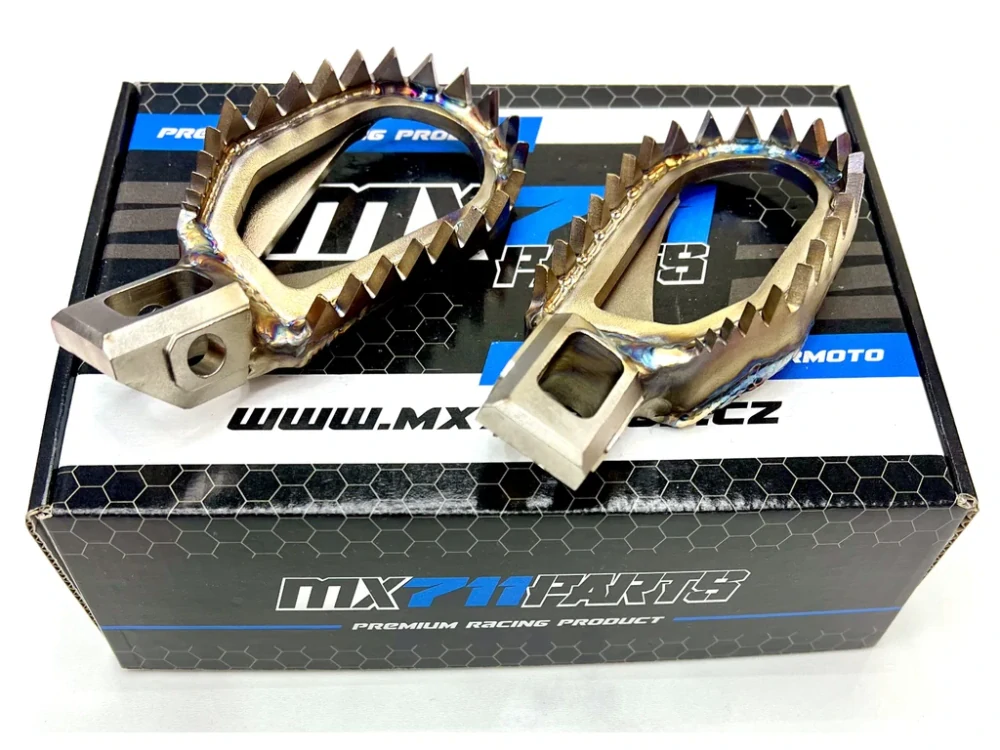 Motocyklové nerezové stupačky MX711 PEGS NERO pro KTM SX 85 rok 2018-2023