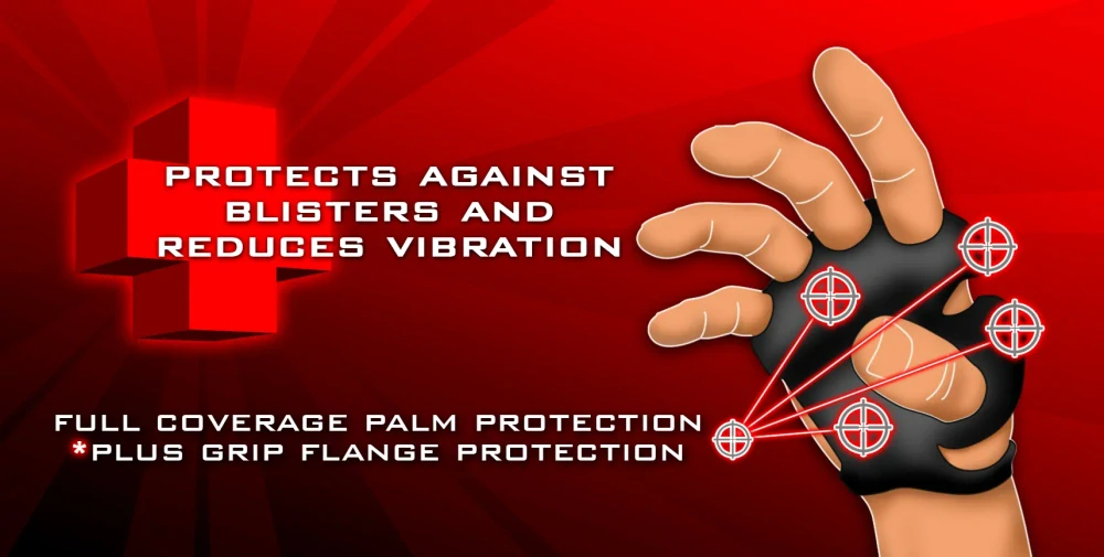 a Chrániče dlaní / vložky do rukavic proti puchýřům  RISK RACING PALM SAVER PROTECTOR barva černá/bílá - 1 pár vel. XL