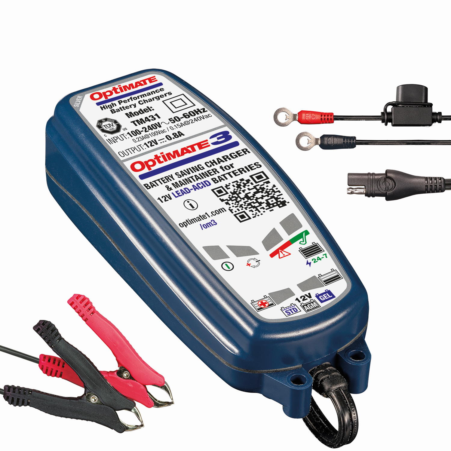 Nabíječka baterií TECMATE OPTIMATE 3 (12V/0,8A) TM430