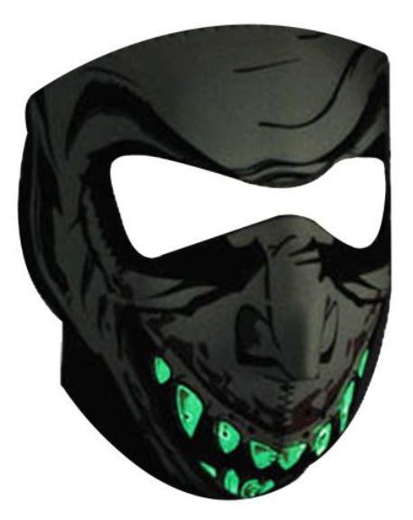 Ochranná neoprenová maska na obličej ZANHEADGEAR VAMPIRE - svítí ve tmě