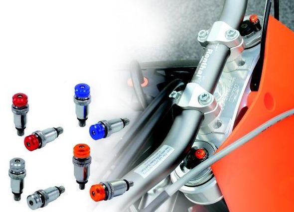 Ventilky přední vidlice ZETA FORK TOP BLEEDER SHOWA/ KYB červené-pár
