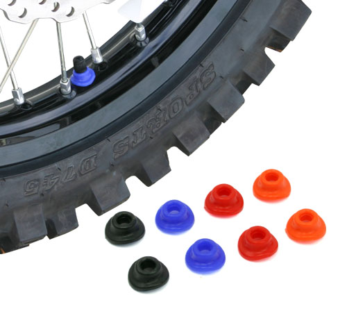 Těsnění ventilku DRC AIR VALVE MUD GUARDS červená - pár