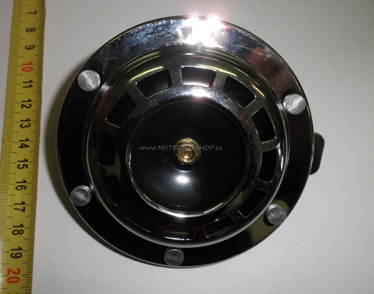 Klakson - zvonek na motocykl DRAG SPECIALTIES CHROME HORNS SLOTTED  