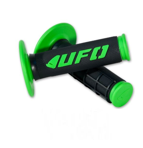 Dvouvrtsvé motokrosové gripy MX UFO CHALLENGER barva černá/oranžová