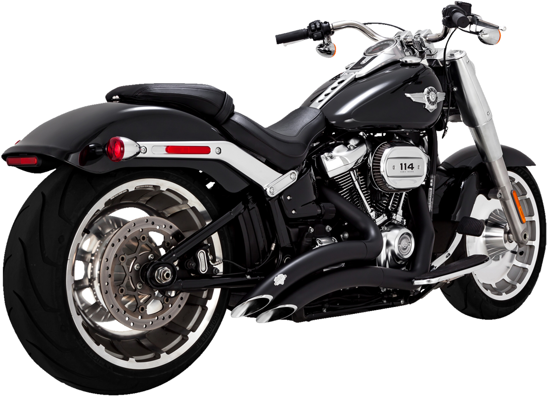 Kompletní výfuk Vance & Hines Black Big Radius pro motocykly Harley Davidson FLFB, FLFBS,  FXDR, FXBRS 2018 - 2019 černý