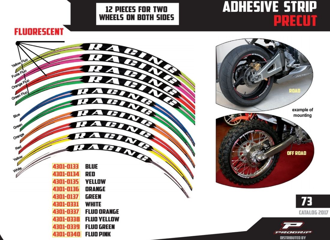 Linky na kola PROGRIP WHEELTAPE PRECUT MODRÉ 12 KUSŮ 