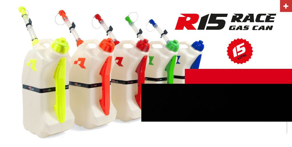 Rychlotankovací kanystr na benzín RTECH GAS CAN červený obsah 15 litrů 