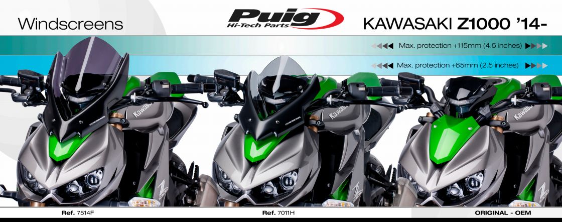 Plexi PUIG TOURING Kawasaki Z1000 2014-2017