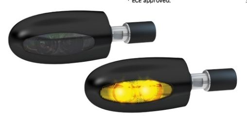 Led blinkr do řidítek KELLERMANN BL 1000 DARK LED BAR END INDICATOR BLACK - 1 kus