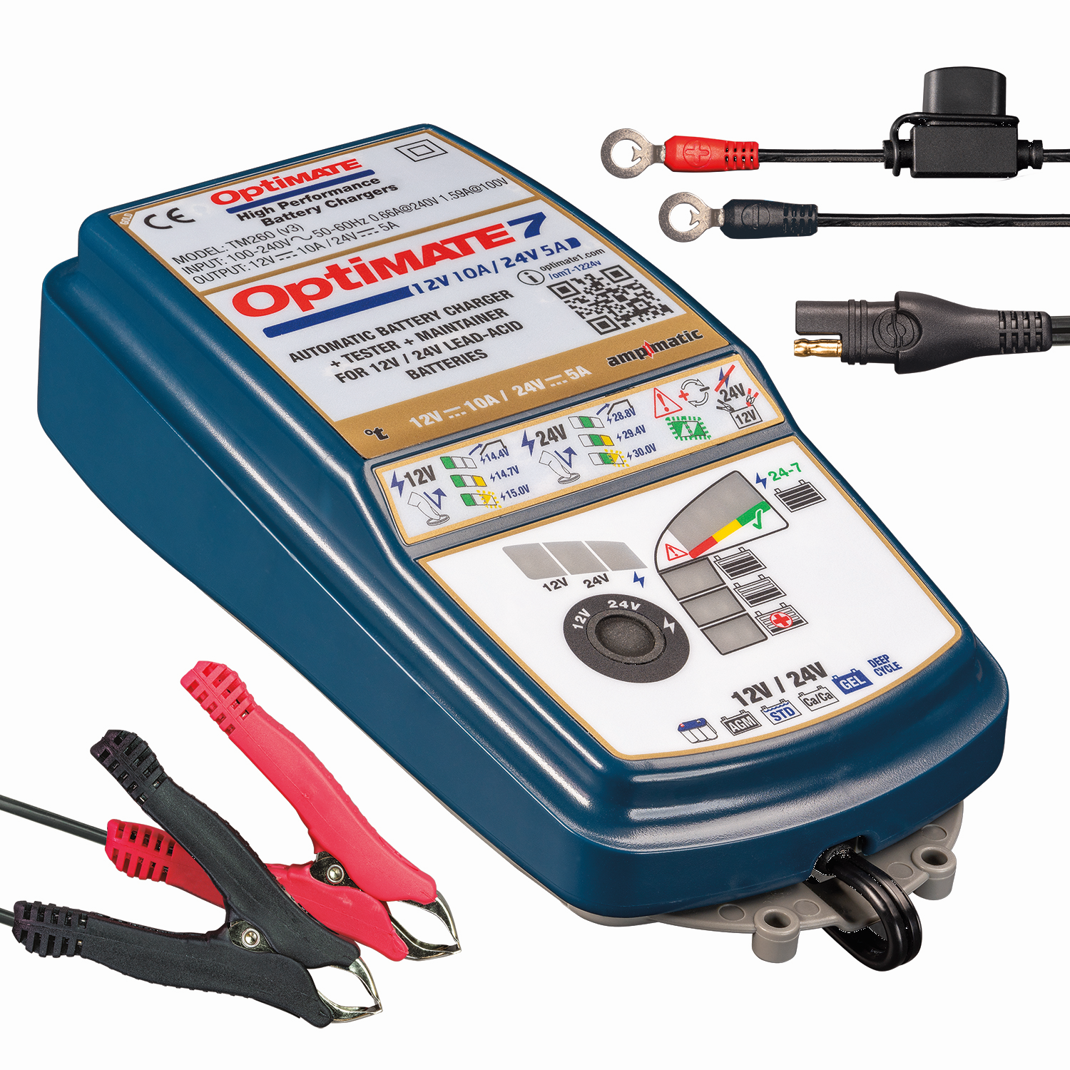 Nabíječka baterií TECMATE OPTIMATE 7 12-24V TM260V3
