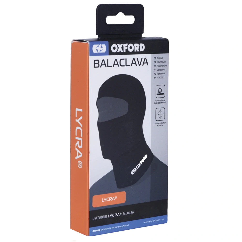 A Obličejová kukla OXFORD Balaclava Lycra® CA005 (černá)