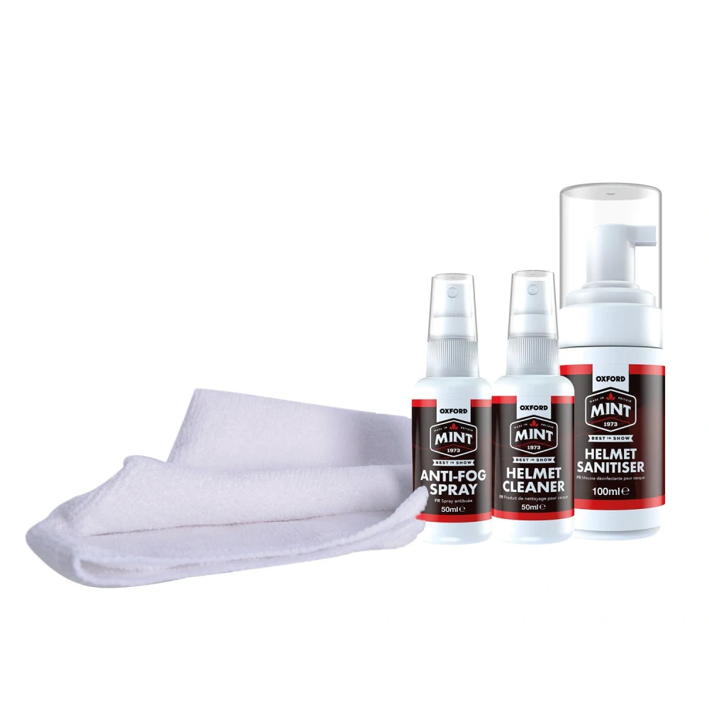 Čistící sada pro čištění přileb a hledí OXFORD MINT HELMET CARE KIT VERZE MINI 