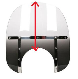 Plexi motocyklu MEMPHIS SHADES pro montážní sadu viz popis, výška plexi 53,5 cm (21 ") barva čirá