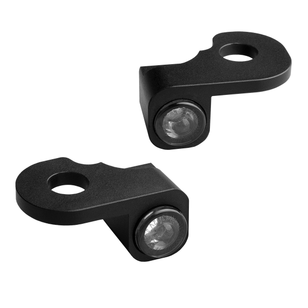 Blinkry na řidítka motocyklu HEINZ BIKES pro HARLEY DAVIDSON TOURING s hydraulickou spojkou rok 2002-2020 , barva černá, pár 