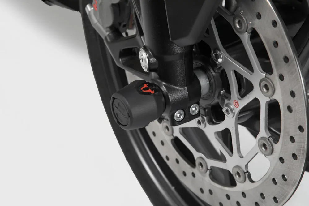 Padací protektory do osy předního kola motocyklu SW-MOTECH pro BMW S1000XR 2015-2020