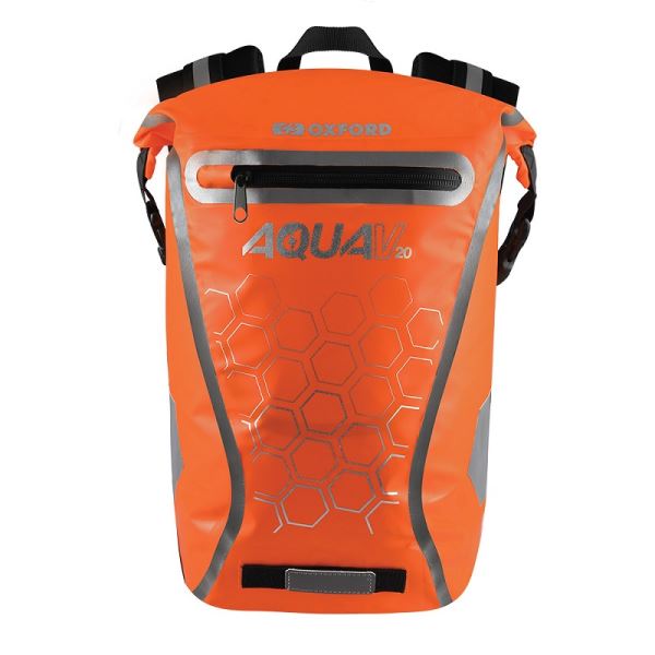 Vodotěsný batoh OXFORD V20 EXTREME VISIBILITY 20 l, ORANŽOVÁ FLUO/REFLEXNÍ 