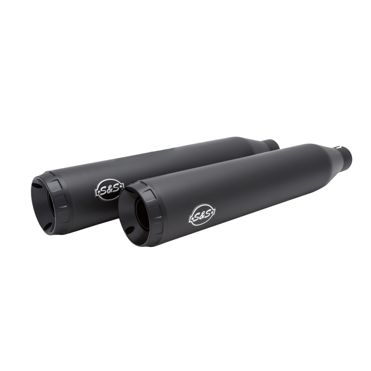 Koncovky výfuku S&S CYCLE Grand National 550-1001 pro HARLEY-DAVIDSON SPORTSTER 2014-2020 barva černá matná 