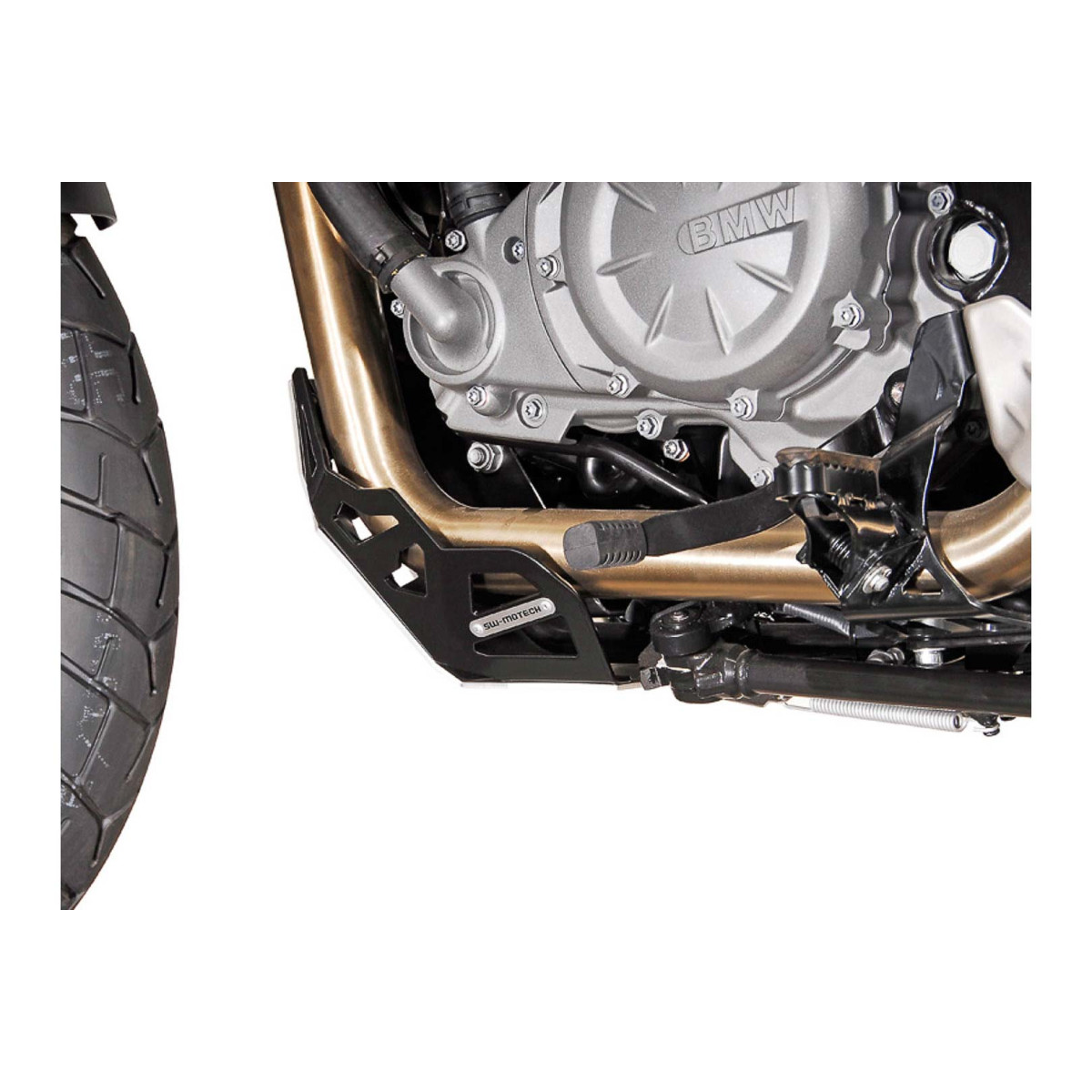 Ochranný kryt motoru motocyklu SW MOTECH pro BMW F 650GS 2003-2007 černá/stříbrná