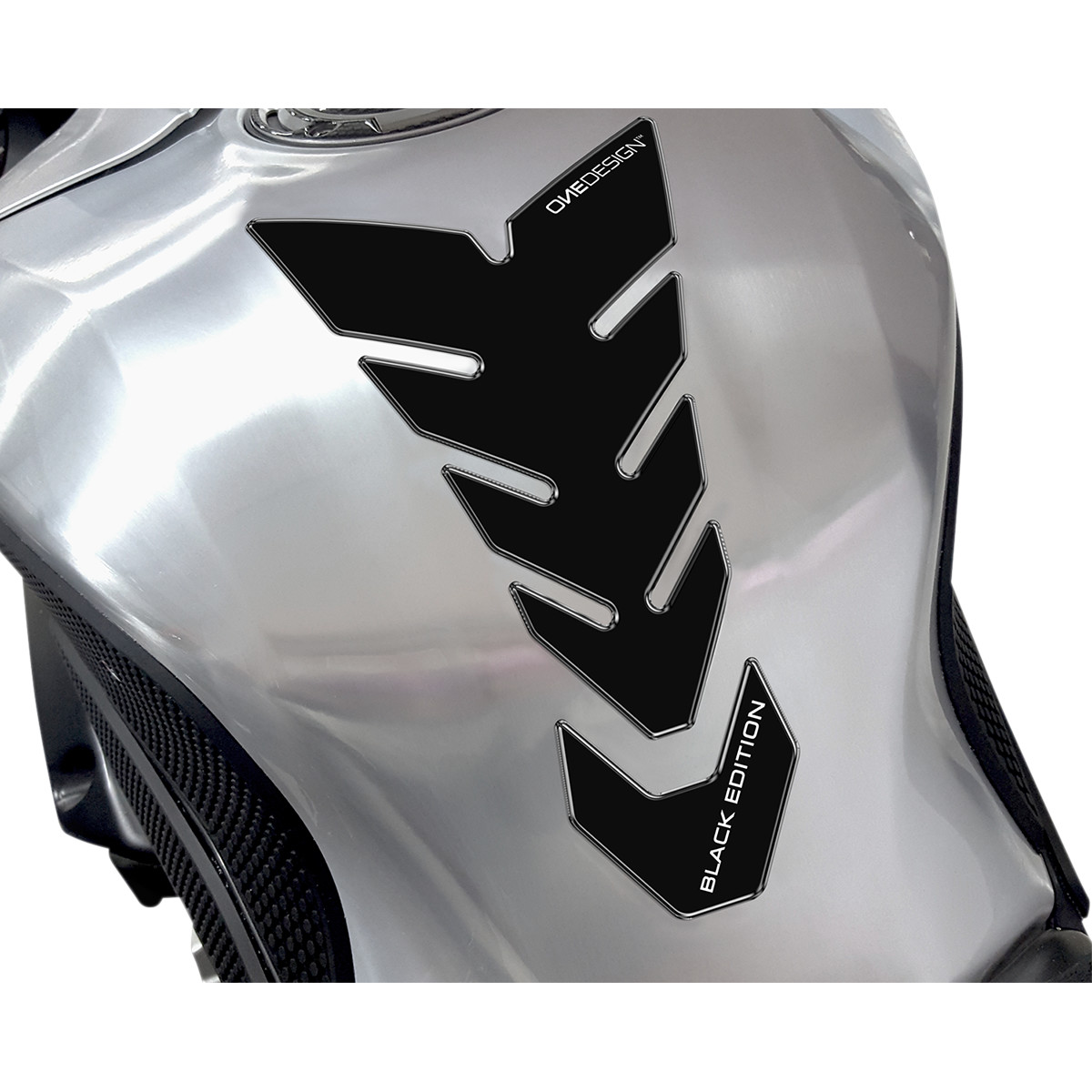 Samolepka - tank pad na nádrž motocyklu ONEDESIGN TANKPAD BLACK EDITION GLO
