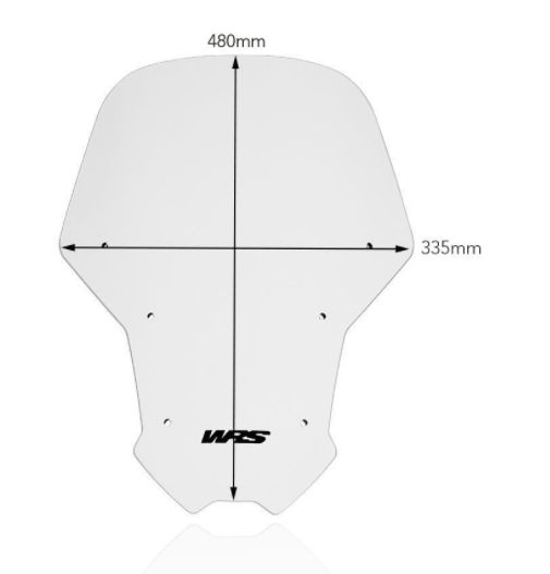 Plexi motocyklu WRS pro HONDA AFRICA TWIN CRF1100L ADV SPORTS rok 2020-2023 barva čirá, výška 48 cm