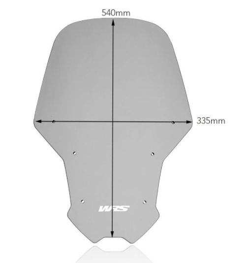 Plexi motocyklu WRS pro HONDA CRF 1100 L ABS Africa Twin Adventure Sports 2020 75 KW(102 PS), barva kouřová, výška 54 cm (21-1/4")