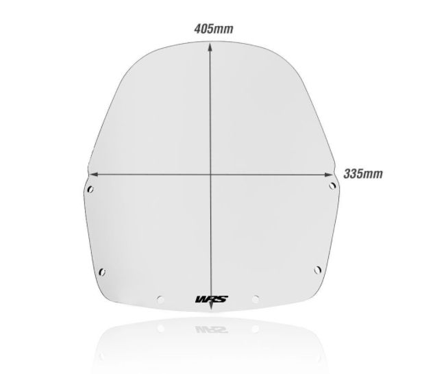 Plexi motocyklu WRS pro HONDA XRV 750 Africa Twin 1990-1992, barva čirá, výška 40,5 cm (16")