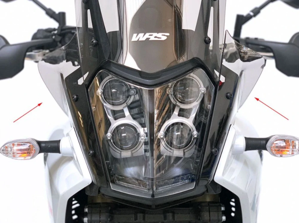 Deflektory motocyklu WRS pro YAMAHA XTZ 690 Tenere 700 2019-2024 viz popis, barva kouřová - pár, oversize 