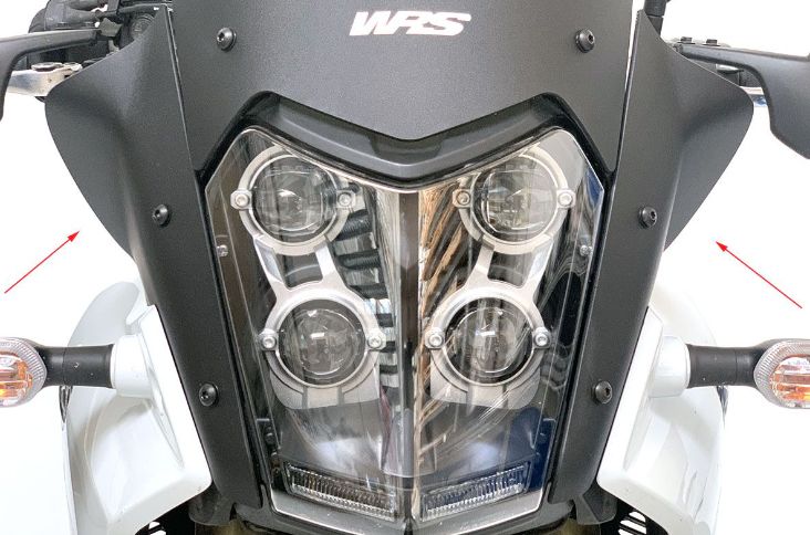 Deflektory motocyklu WRS pro YAMAHA XTZ 690 Tenere 700 2019-2020 viz popis, barva matná černá - pár