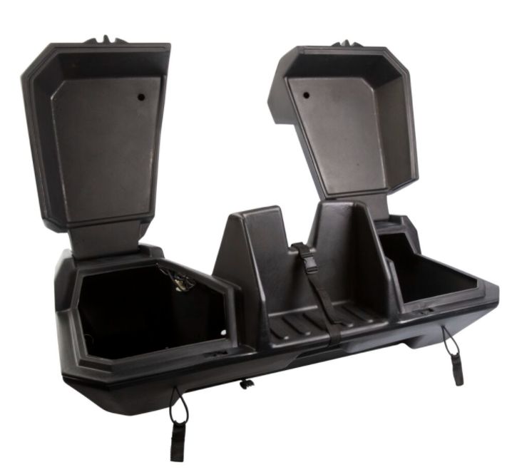 Zadní plastový ATV box KIMPEX OUTBACK TRUNK & HEATED černý, vyhřívané rukojeti