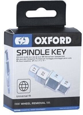 Klíč na povolení osy motocyklu předního kola OXFORD SPINDLE KEY velikosti 17,19,22,24 mm