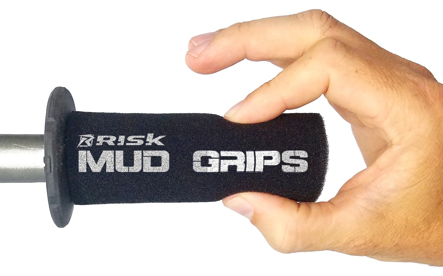 Pěnové návleky na gripy  RISK RACING černá/bílá - pár 