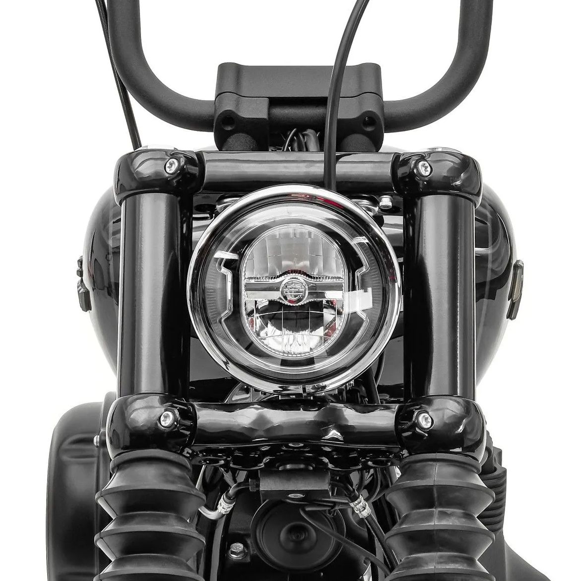 a Kryty tlumičů motocyklu RSD - RONALD SANDS DESIGN pro HARLEY DAVIDSON  XL 2004 -2021 / 1200X/ 1200XS/ 1200NS 2010-2021 černé/pár 