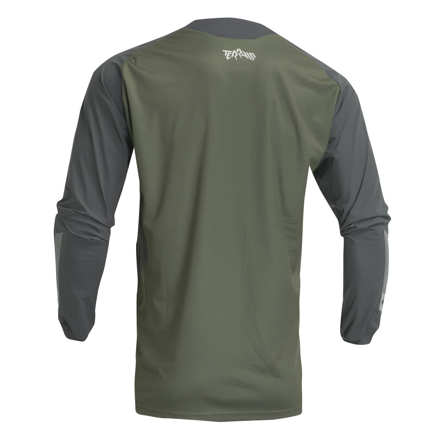 Motokrosový - enduro komplet THOR TERRAIN army zelená/šedá