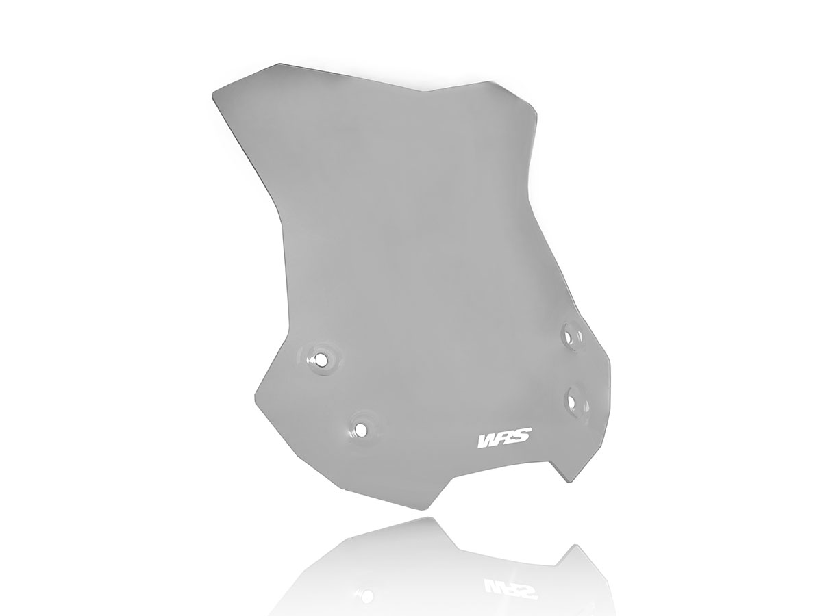 Plexi motocyklu WRS pro SUZUKI V-STROM 650 2017-2020, verze TOURING, výška 38 cm, barva kouřová