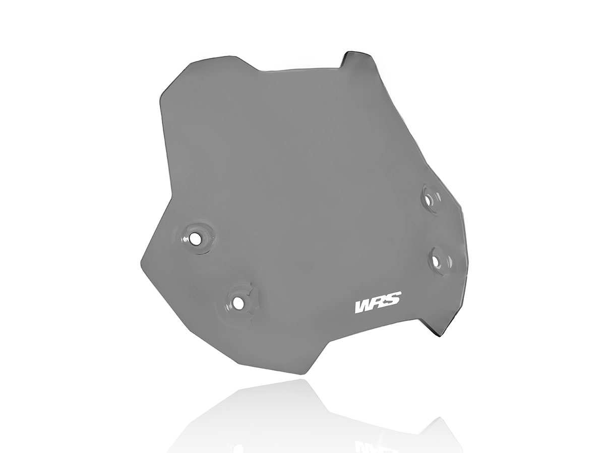 Plexi motocyklu WRS pro SUZUKI V-STROM 650 2017-2020, verze SPORT, výška 28 cm, barva kouřová