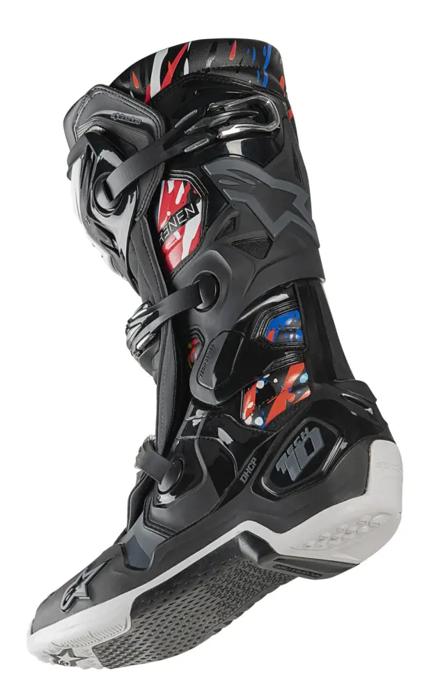 Motokrosové boty ALPINESTARS TECH 10 limitovaná edice RENEN černá/šedá/bílá/multicolor