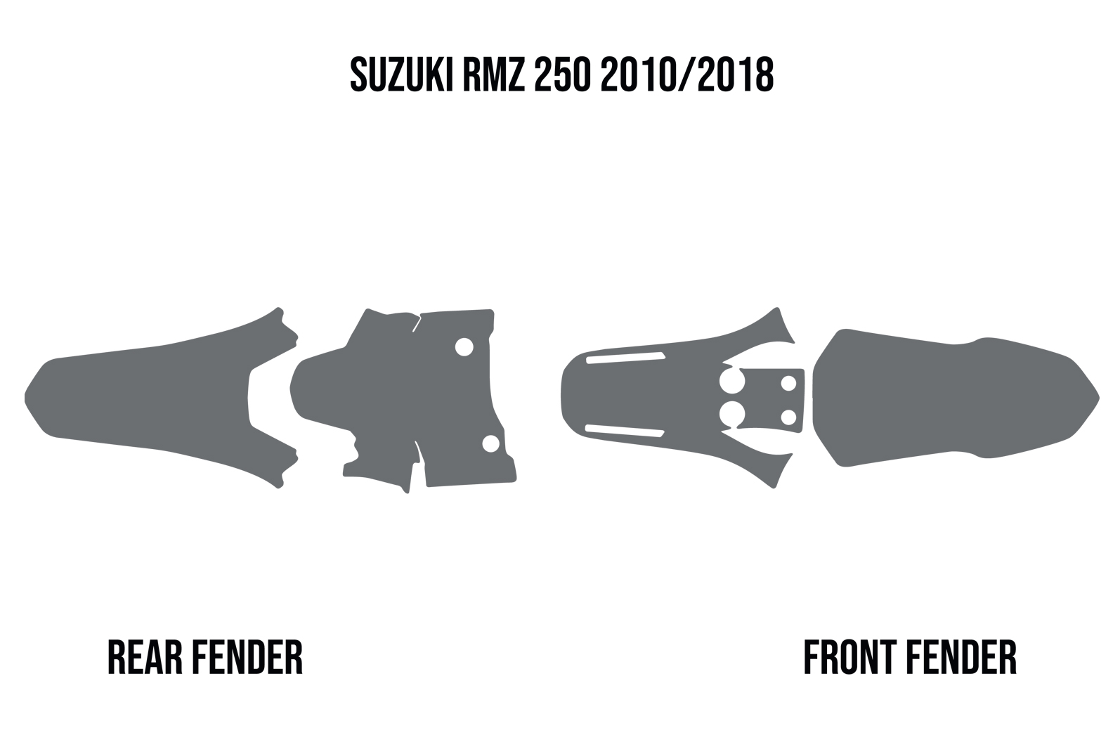 Ochranná pěna do blatníků motocyklu TWIN AIR MUD FOAM DEFLECTORS pro SUZUKI RM-Z 250 rok 2010-2018