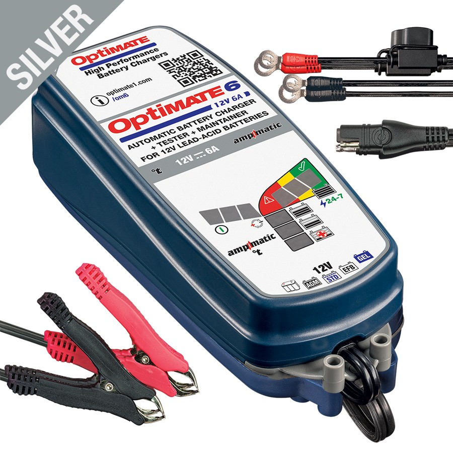 Automatická nabíječka pro 12V olověné/kyselinové baterie TECMATE OPTIMATE 6 TM360 12V6A