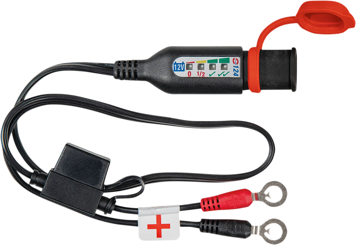 Trvalý napájecí kabel se stavem baterie/nabití TECMATE OPTIMATE CORD EYE W/TEST LEAD O124