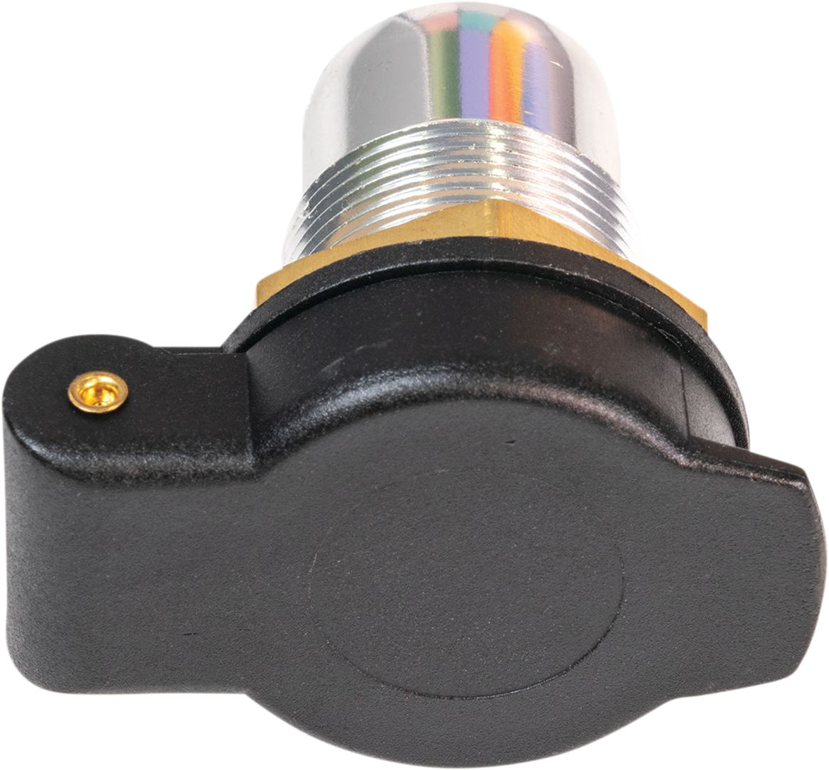Odpružená DIN zásuvka  TECMATE OPTIMATE DIN SOCKET FLIPCAP typ O-18S 11/16” / 18 mm velikost otvoru