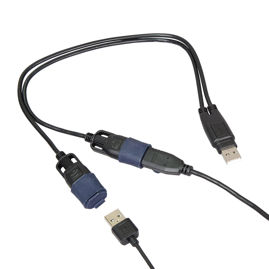 Konektor pro rozdělení napájení z jediné USB nabíječky na 2 x nezávislé výstupy TECMATE OPTIMATE USB Y-SPLITTER 2 OUT typ O110