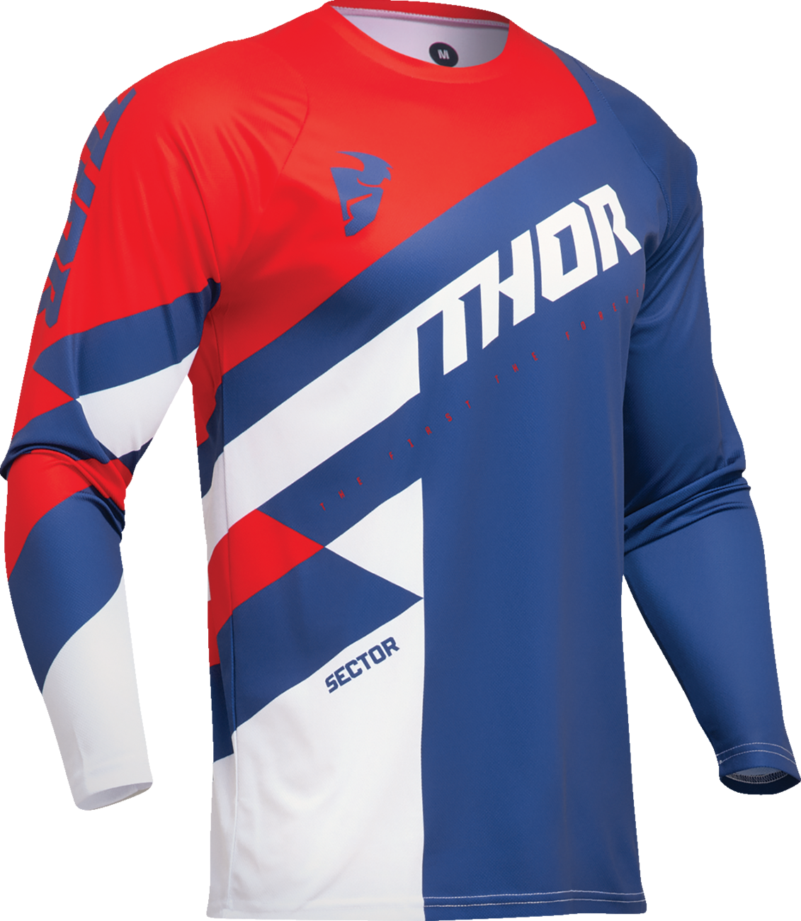 A Motokrosový - enduro komplet kalhot a dresu THOR SECTOR CHECKER CHARCOAL NAVY MODRÁ/ČERVENÁ VELIKOST 32+M