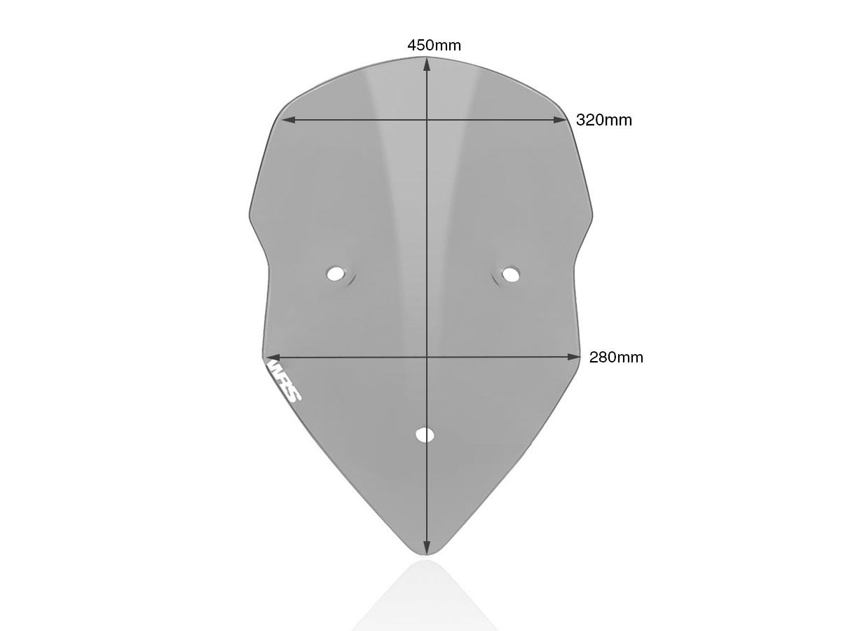 Plexi motocyklu WRS pro DUCATI MULTISTRADA 1200 S 2010-2012 viz popis, barva kouřová , výška 45 cm 