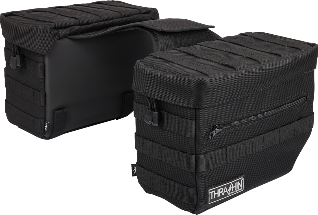 Motocyklové textilní podsedadlové brašny THRASHIN SUPPLY CO ESSENTIAL SADDLEBAG V3 objem 10 litrů, pár